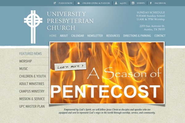 upcaustin.org site used Upc