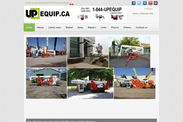 upequip.ca site used Upequip