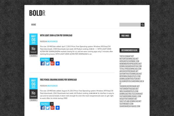 BoldR Lite theme site design template sample