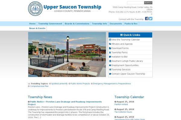 uppersaucon.org site used Upper-saucon