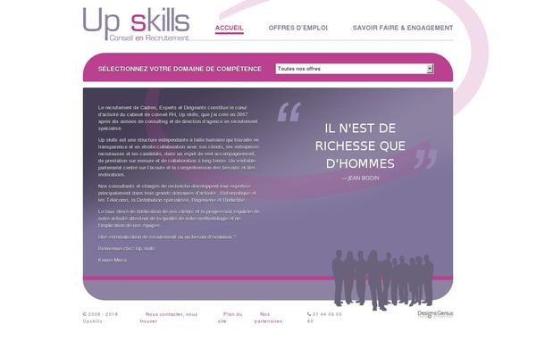 upskills.fr site used Upskills