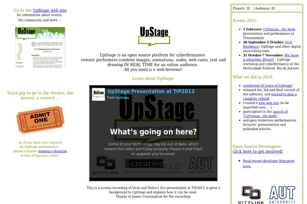 upstage.org.nz site used Upstage