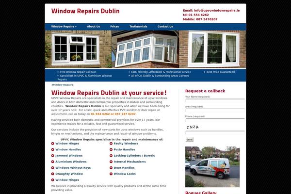 upvcwindowrepairs.ie site used Clearity
