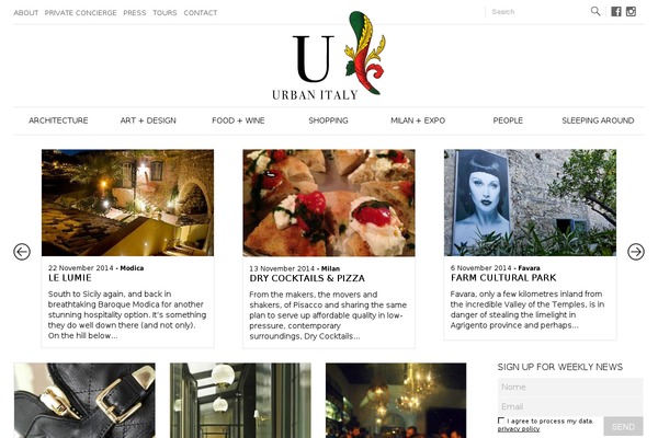 urbanitaly.com site used Urbanitaly