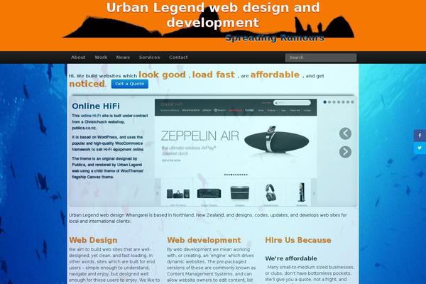urbanlegendweb.co.nz site used Bootstrap-dbo
