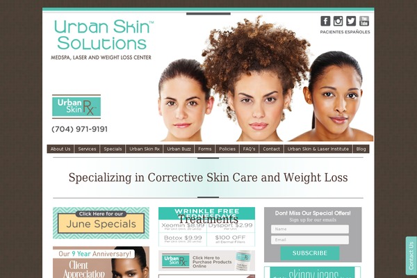 urbanskinofcharlotte.com site used Urbanskinsolution