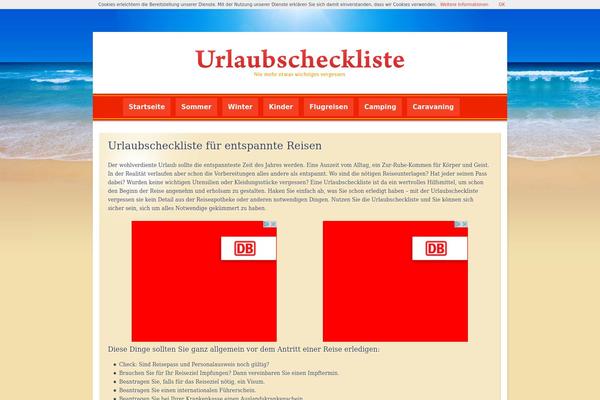 urlaubscheckliste.net site used Delicious