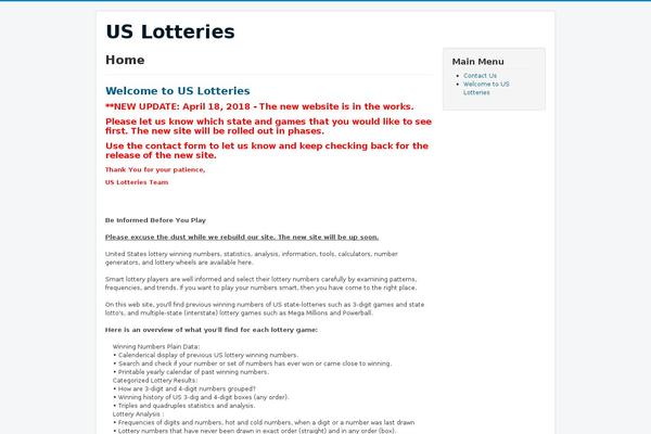 us-lotteries.com site used Responsivepro-child
