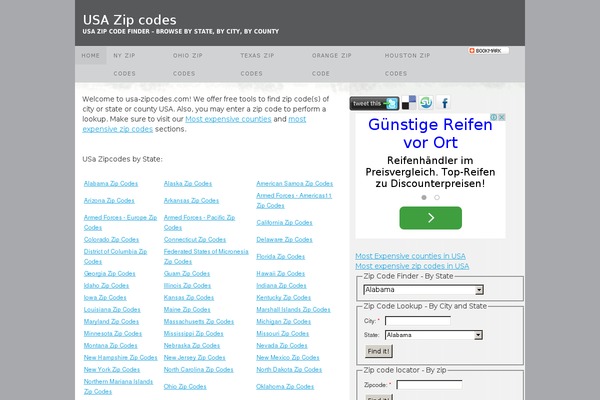usa-zipcodes.com site used Versatilitylite