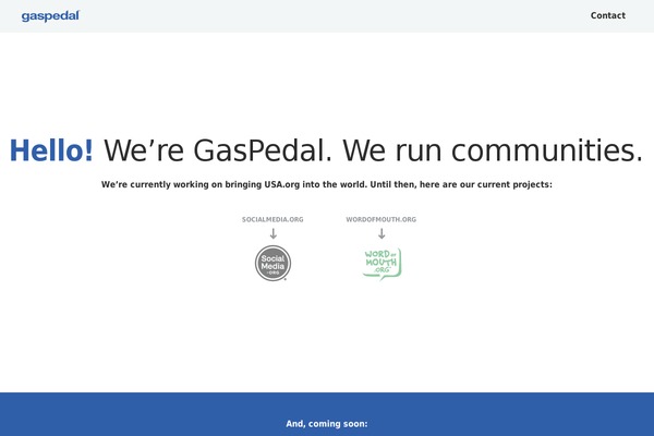 usa.org site used Gaspedal