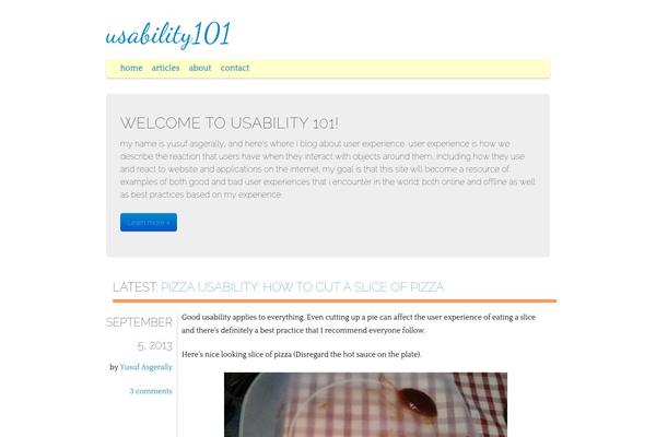 usability101.net site used Usability