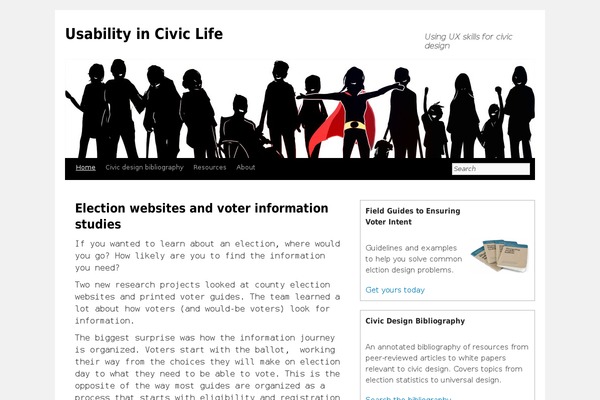 usabilityinciviclife.org site used Usability-in-civic-life