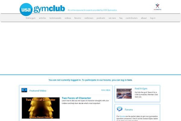 usagymclub.com site used Desktop