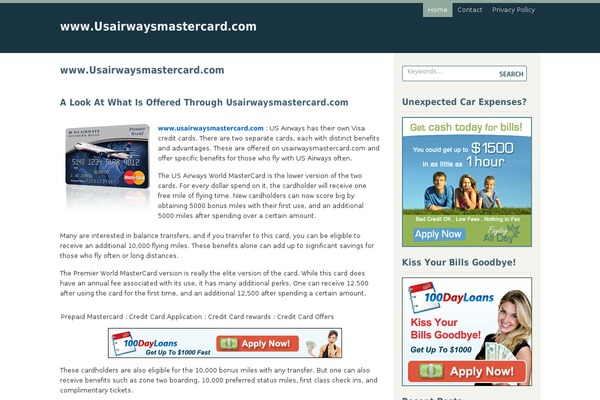 usairwaysmastercardinfo.com site used Coogee