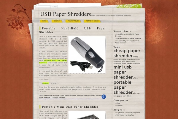 usb-paper-shredders.com site used MyPapers