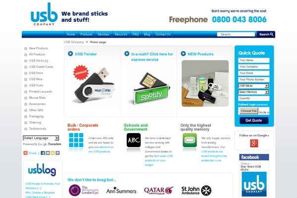 usbcompany theme websites examples