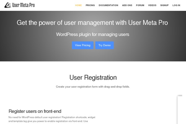 Site using User-meta-site plugin