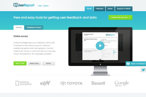 userreport.com site used Product