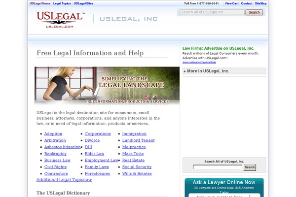 uslegal.com site used Uslegal