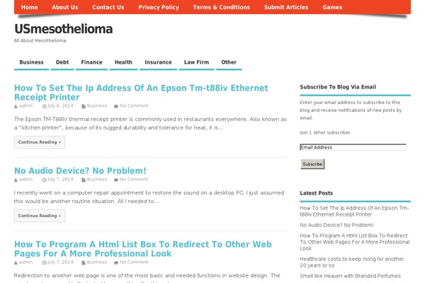 MesoColumn theme site design template sample