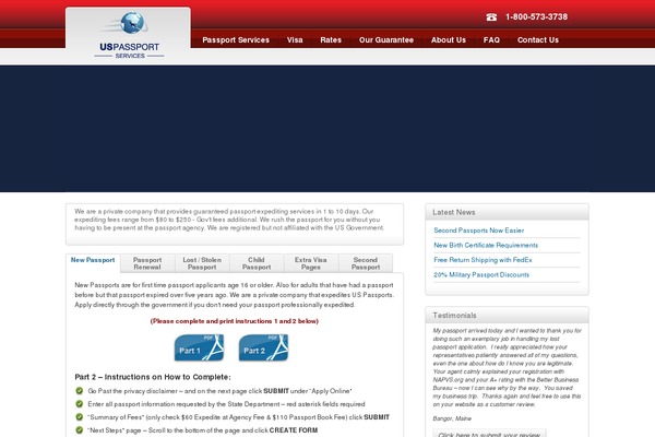 uspassportservice.com site used Urgentpassport