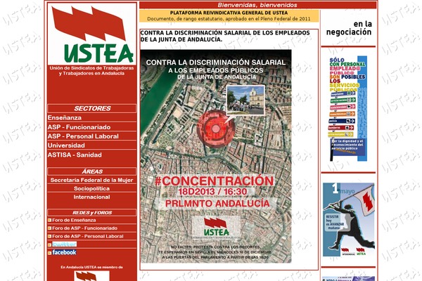 ustea.org site used Educacion-theme