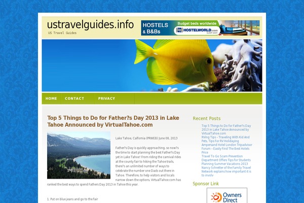 Waterpark website example screenshot