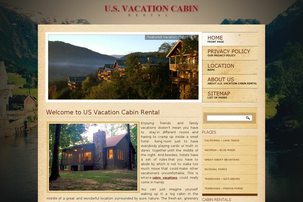 usvacationcabinrental.com site used Vacation