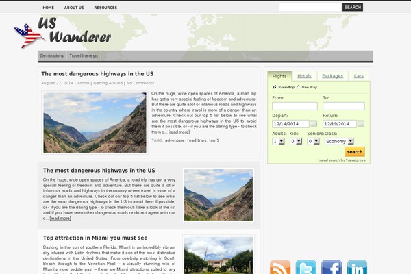 uswanderer.com site used PinkSimpleScheme