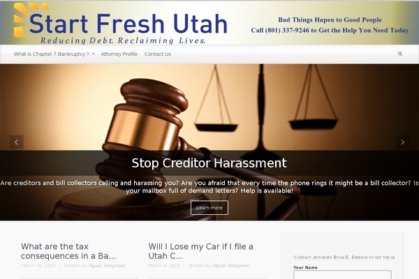 WordPress website example screenshot