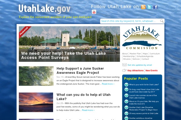 utahlake.gov site used Day-at-the-lake