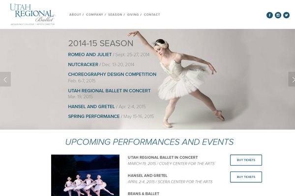 utahregionalballet.org site used Ballet