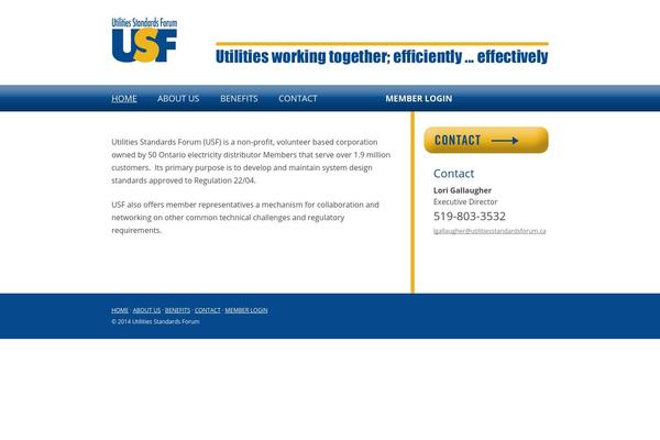 utilitiesstandardsforum.ca site used Usf