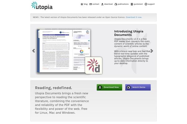 Utopia theme site design template sample