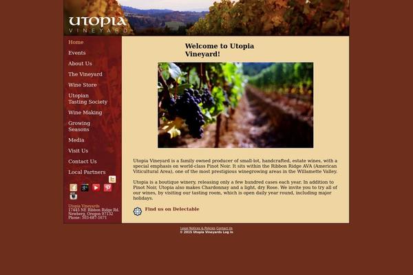 Utopia theme site design template sample