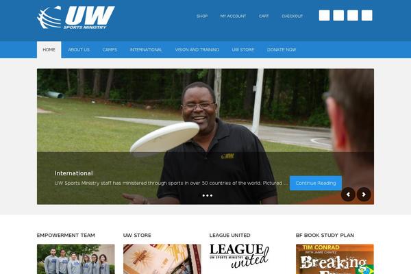 uwsportsministry.org site used Outreach Pro