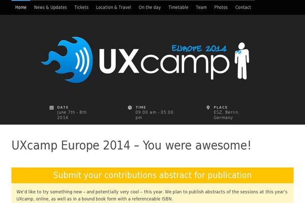 uxcampeurope.org site used Ux-waipoua