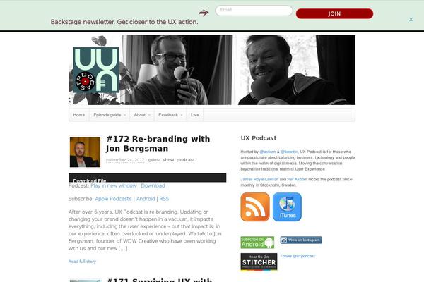uxpodcast.com site used Dixie-secondline