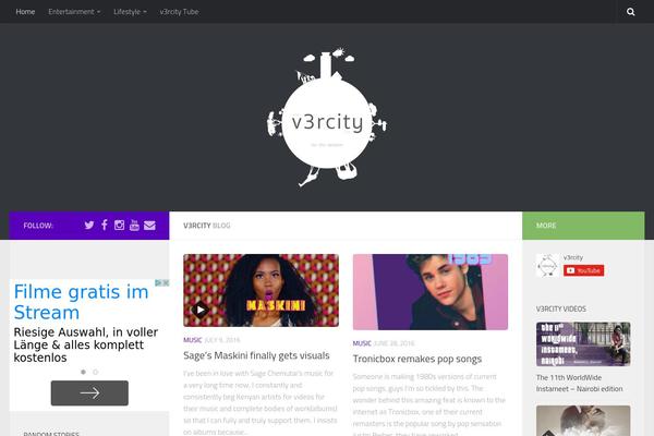Hueman theme site design template sample