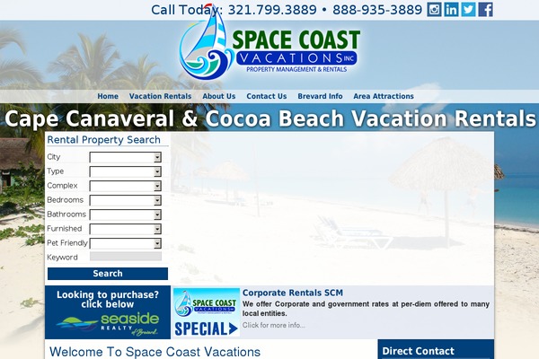 vacationrentalscapecanaveral.com site used Spacecoastvacations