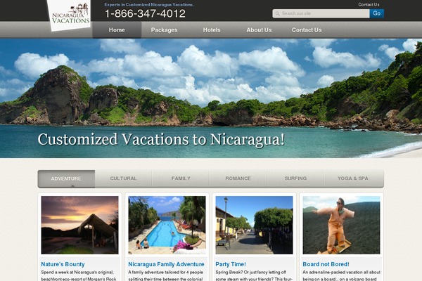 vacationsnicaragua.com site used Namu