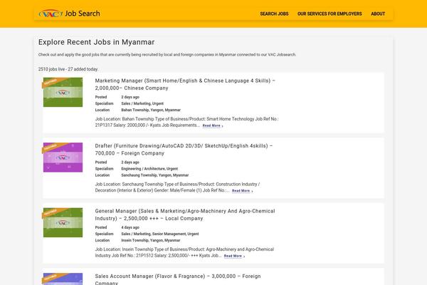 JobCareer theme site design template sample
