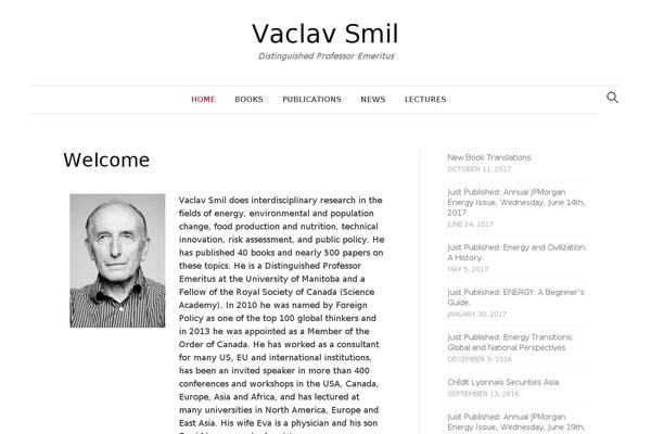vaclavsmil.com site used Graphy-child