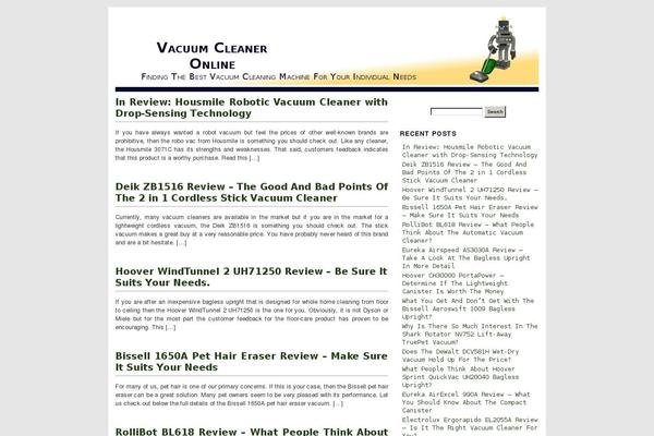 vacuumcleaneronline.com site used Ecbthememaster