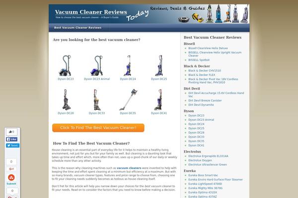 vacuumcleanerreviewstoday.com site used iNove