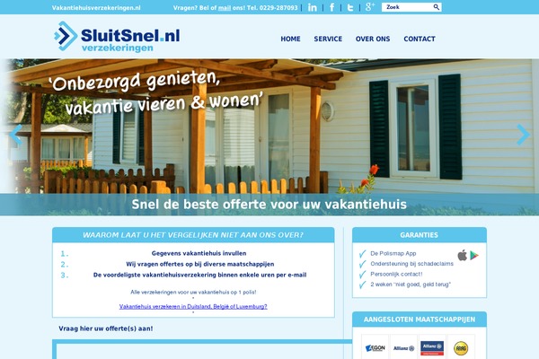 vakantiehuisverzekeringen.nl site used Sluitsnel