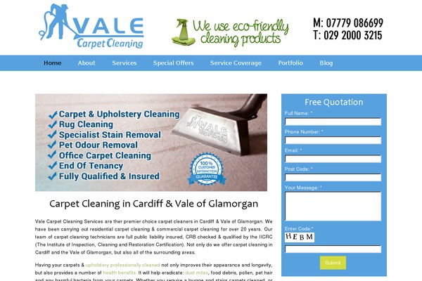 valecarpetcleaning theme websites examples