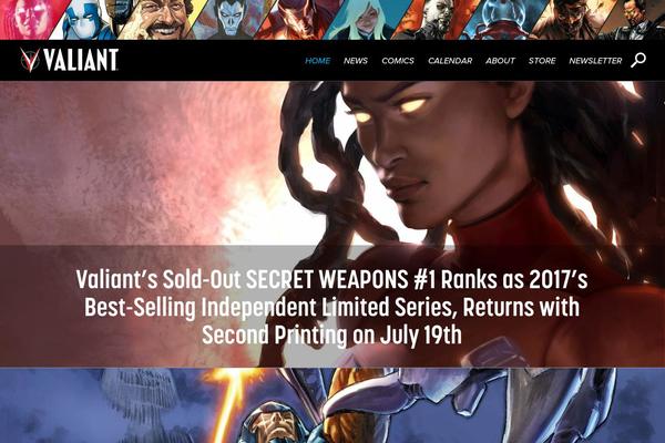 valiantentertainment.com site used Valiant