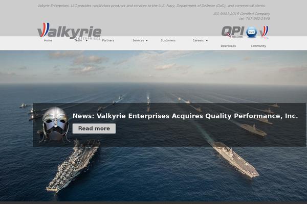 Valkyrie theme site design template sample