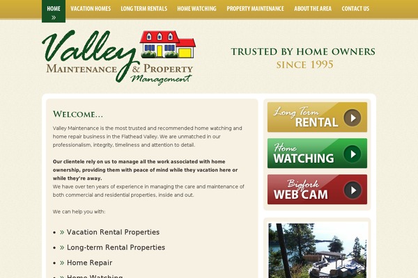 Valley theme site design template sample